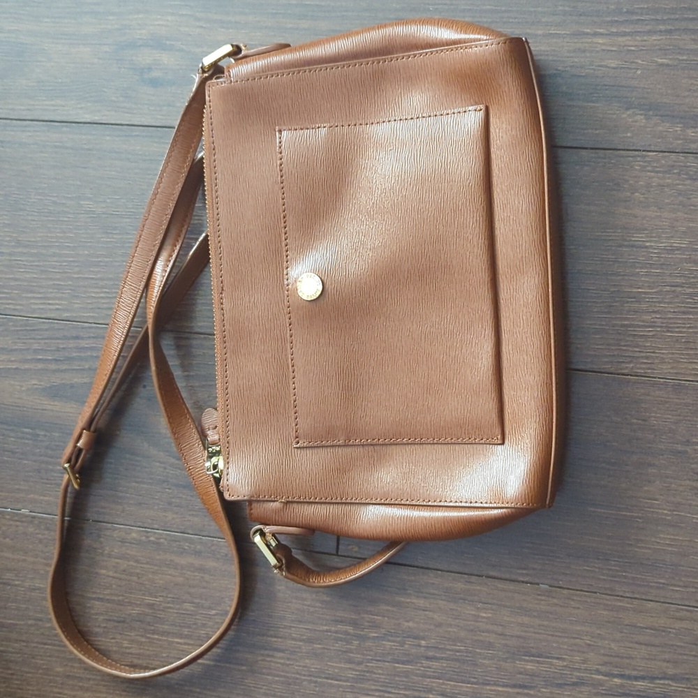 Lauren Ralph Lauren Brown Leather Crossbody/Shoulder Bag - Picture 6 of 15